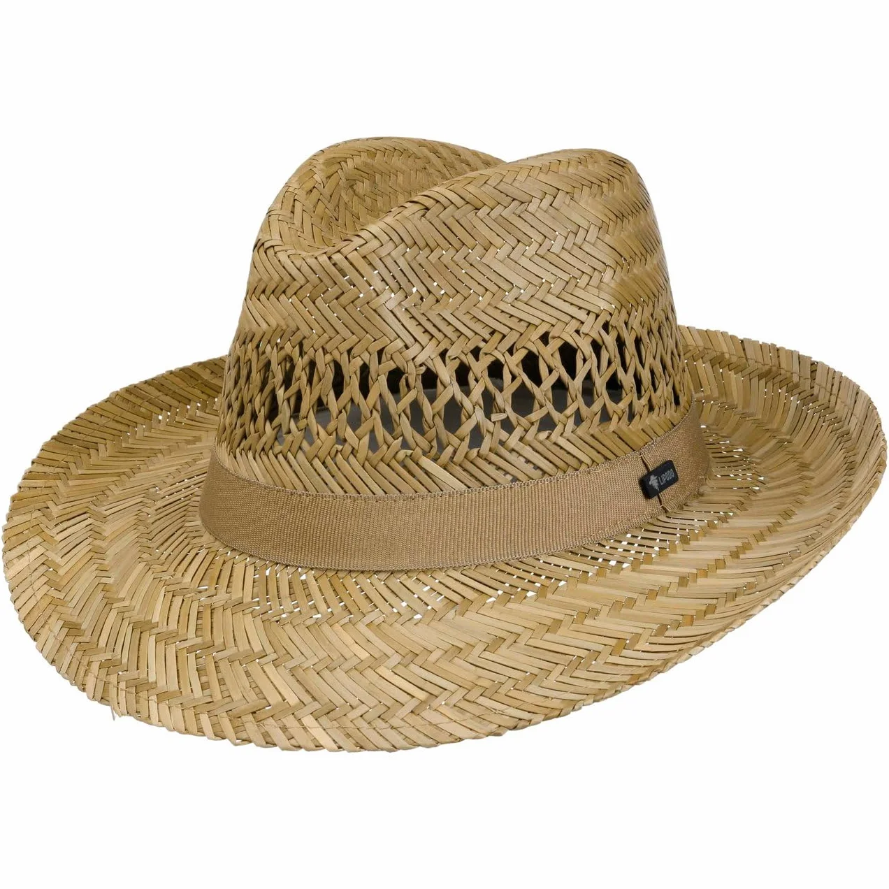 Lipodo Chapeau en Paille Classic Homme - Made in Italy D'Ete Fedora de Soleil avec Ruban Gros Grain Ete Printemps-ete