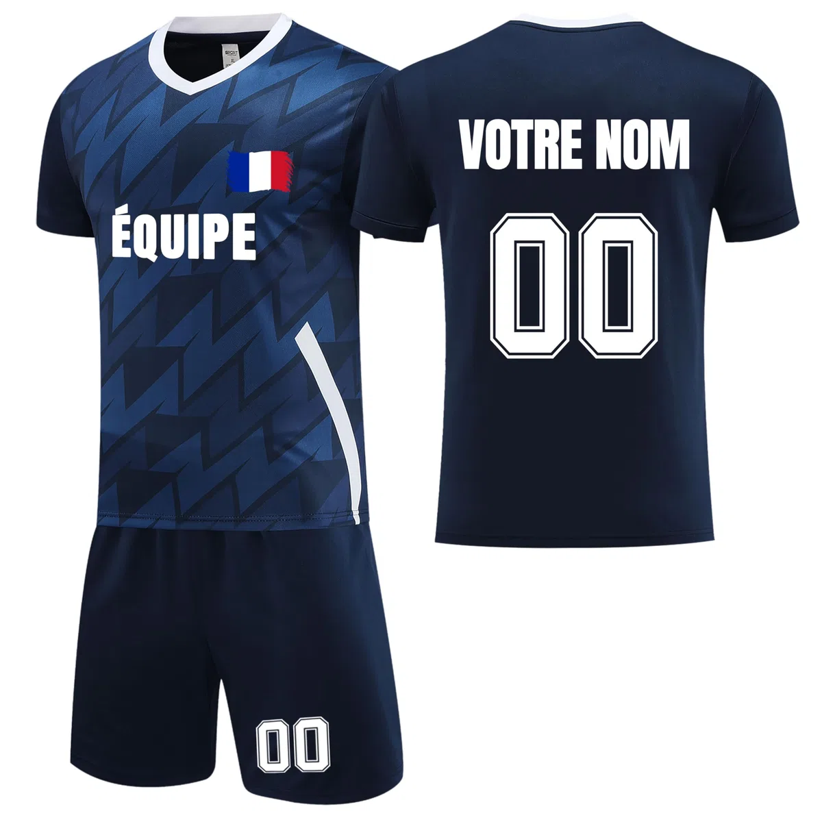 Générique Maillot de Foot Personnalisé avec Nom, Numéro et Logo, Ensemble de Foot Enfant, Maillot de Football Homme, Maillot de Foot Personnalisé pour Enfant et Adulte