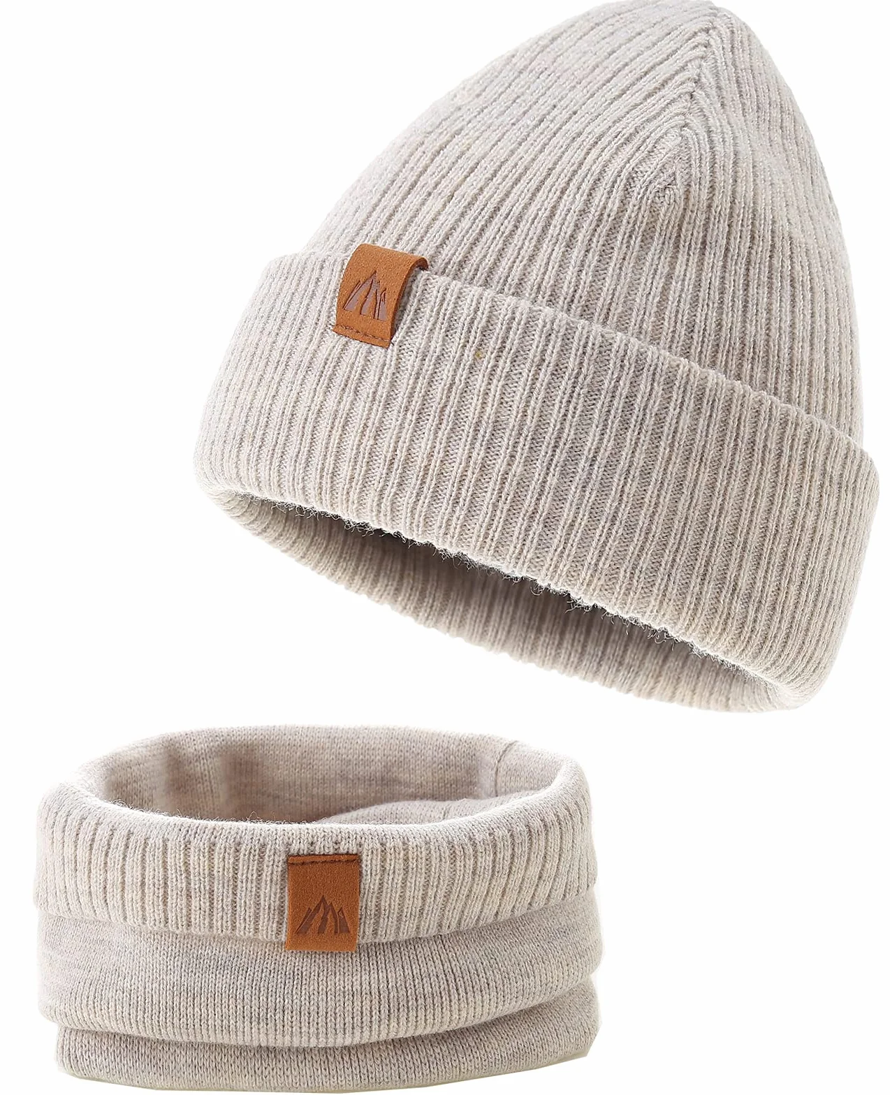 Bonnet Bebe Garçon Doux et Souple Ensemble Bonnet Echarpe Garcon Chaud Bonnet Enfant Hiver Bonne Elasticité Bonnet Bebe