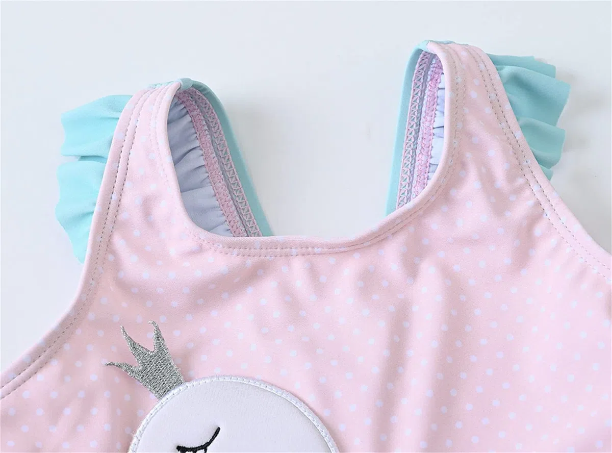 Maillots De Bain Fille Chic, Maillot De Bain 1 PièCe Shorty Piscine Mignon, Girls Swimsuits Maillot Une PièCe à Motifs D’Abeilles, Baleines, Cygnes Et Coccinelles pour Fillette 1-5 Ans