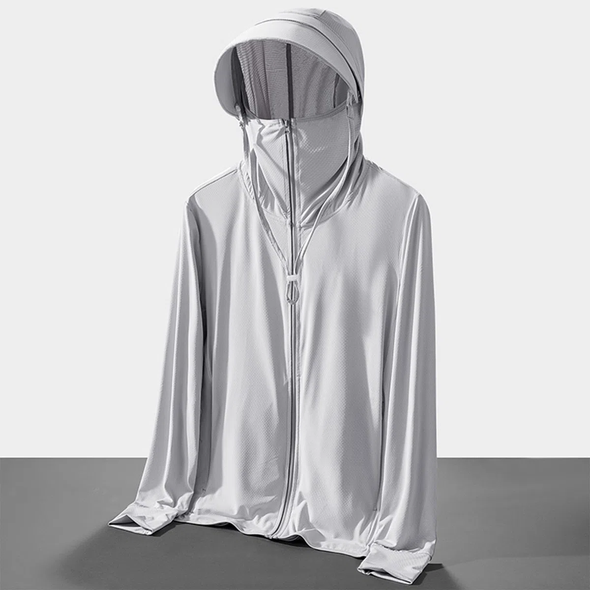 RLEHJN Veste De Protection Solaire Femme À Capuche Veste Anti UV À Manches Longues Léger Chemise De Protection Solaire Entièrement Zippée Avec Poches Haut Mince Rashguard Femme Ete Pour Course Plage
