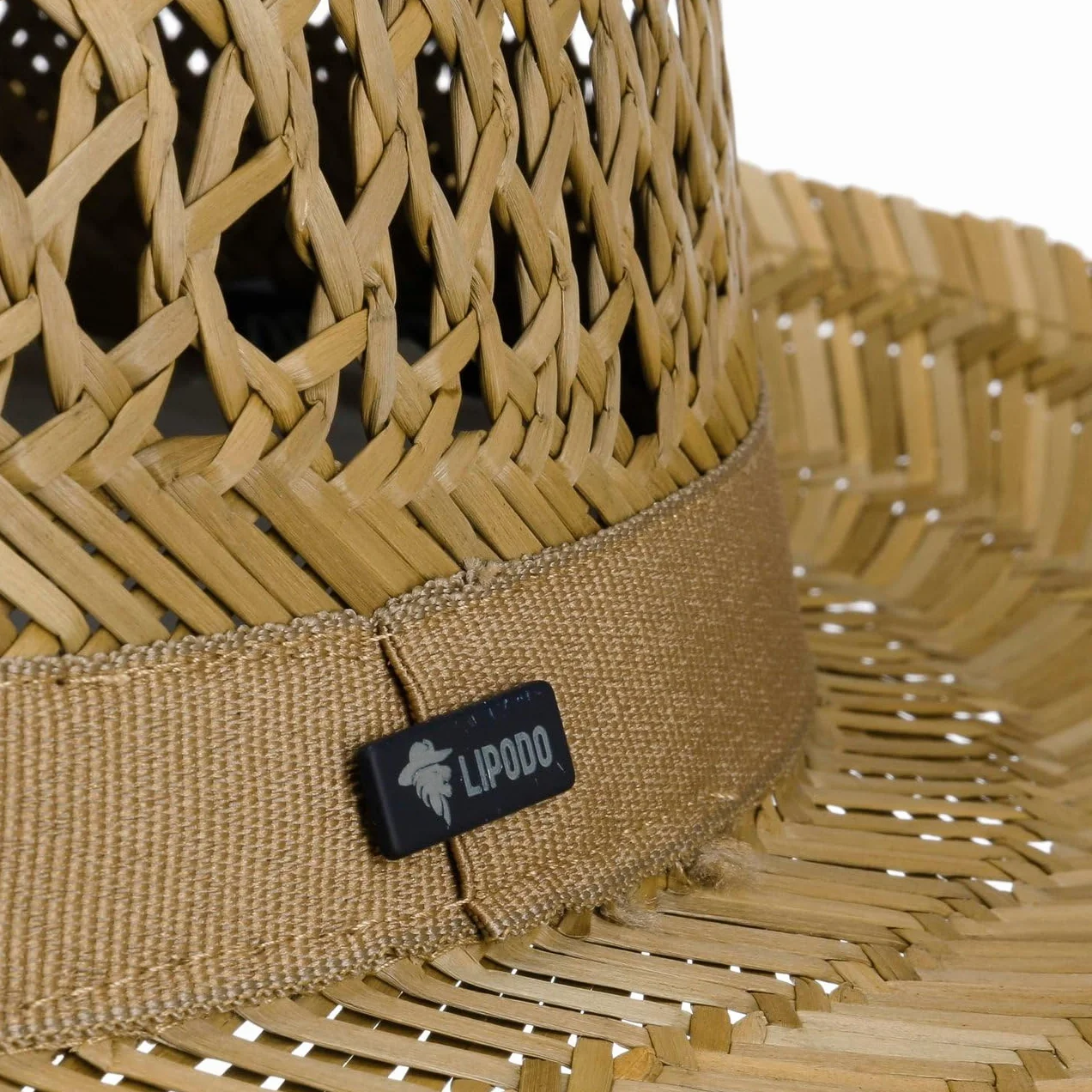 Lipodo Chapeau en Paille Classic Homme - Made in Italy D'Ete Fedora de Soleil avec Ruban Gros Grain Ete Printemps-ete
