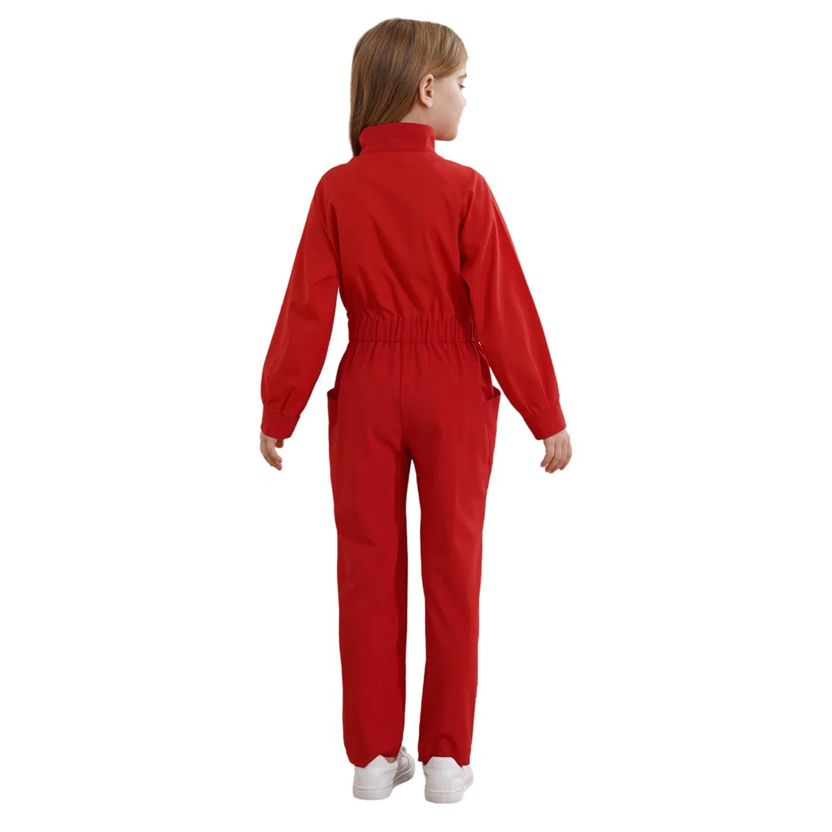 Oyolan Enfant Garçon Fille Salopette de Travail Manches Longues Combinaison Pantalon 5-16 Ans