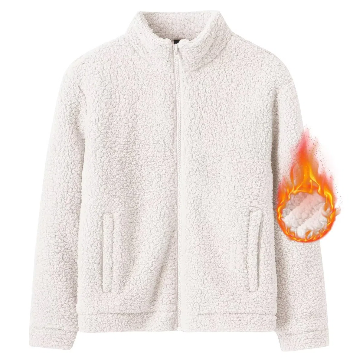 MoFiz Veste Polaire Fille Sweat en Polaire Sherpa à Capuche Full Zippé