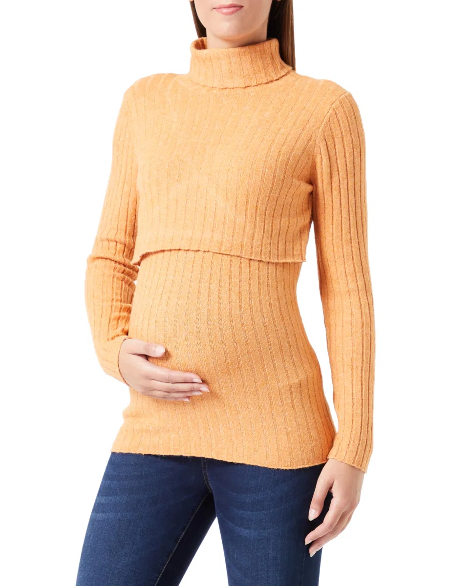 MAMA.LICIOUS Mlsuniva June L/S Knit Top Pull en Tricot Femme