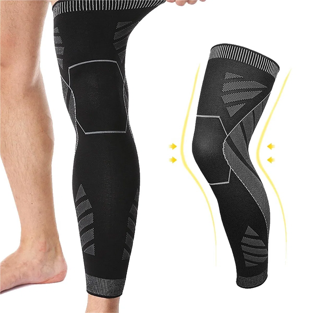 Manchon de Compression Jambe Manches longues de Compression for les jambes complètes, 1 pièce, protection du genou, for hommes et femmes, basket-ball, cyclisme Pour le sport