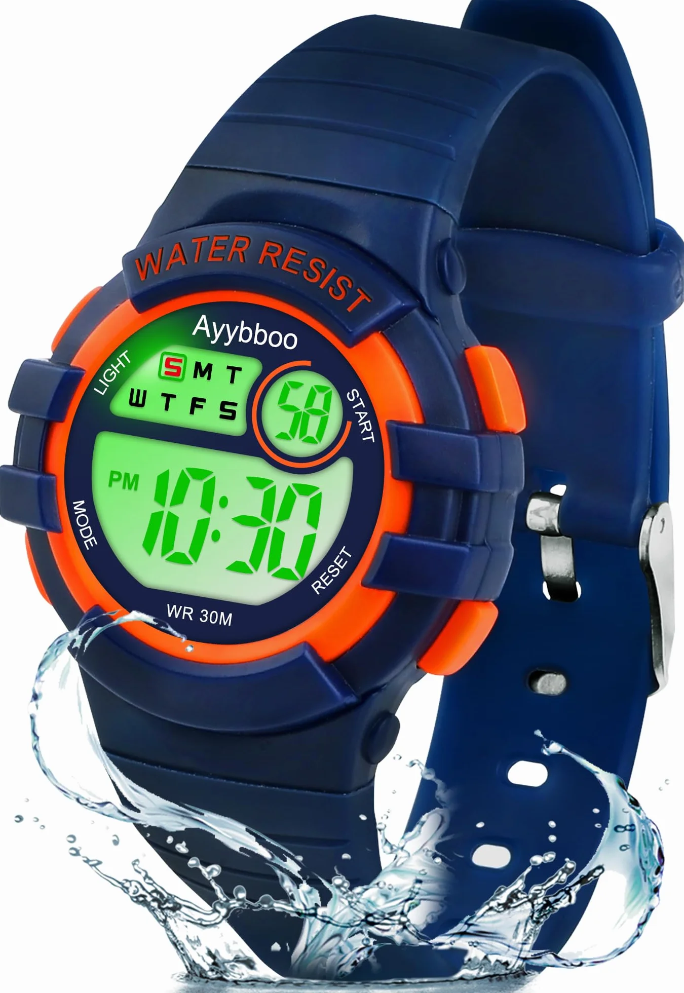 Montre Enfant Numérique Garçon Fille,Montres Digitale Sport avec LED 7 Couleurs Lumineuse,Étanche 30M,Alarme,Chronomètre,Date,Cadeaux pour Enfants