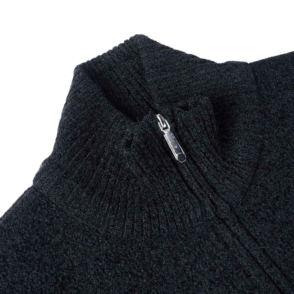 Allthemen Gilet Cardigan Homme Fermeture éclair Grossière en Tricot Veste de Loisirs Hiver Extérieur