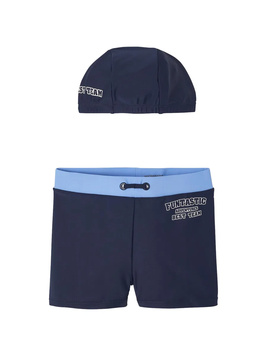 VERTBAUDET Ensemble de Bain Boxer + Bonnet garçon