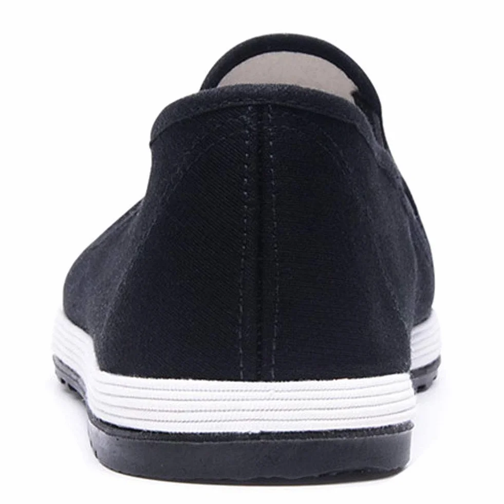 Kung Fu Tai Chi Arts Martiaux Chaussures Semelle en Caoutchouc Unisexe Toile Anti-Slip Mode Qigong Formateurs Noir