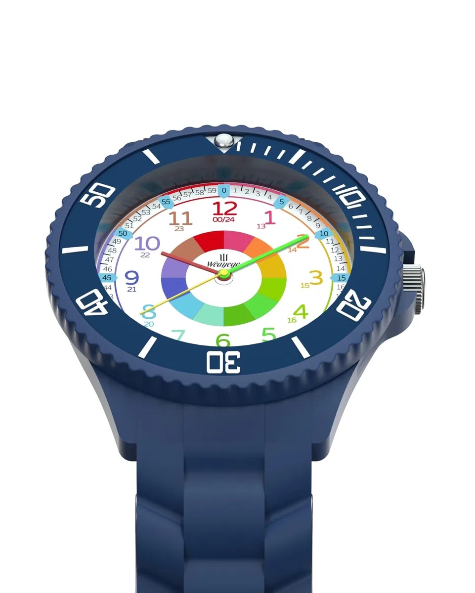 Montre Enfants,Garçon,Fille,Montre Bracelet Éducative pour Enfants,Montre Analogique la Lunette tournante avec Exercices,Facile d’Apprendre à Lire l’Heure,Montre pour Enfants de 5 à 18 Ans 3ATM