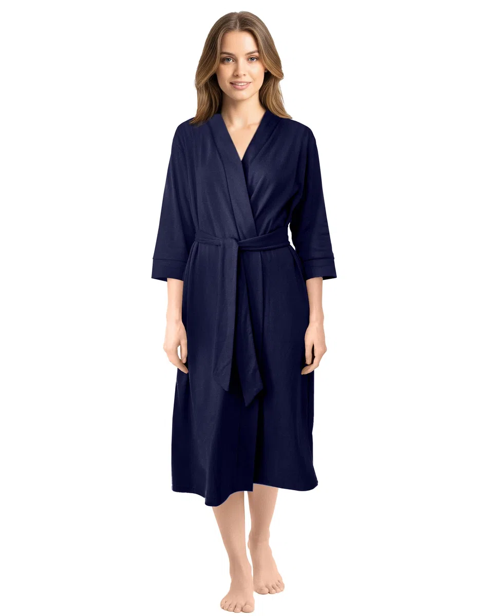 NY Threads Peignoir Léger et Luxueux en Tricot pour Femmes, en Poly Coton Doux