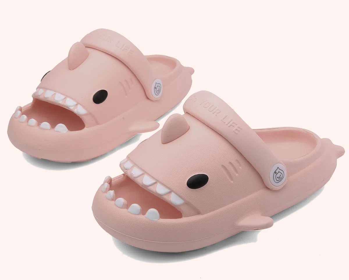 SMajong Claquettes de Requin Garçon Fille Été Shark Slides Slippers Antidérapante Chaussures de Piscine Plage Enfant Chaussures de Bain Pantoufles Maison