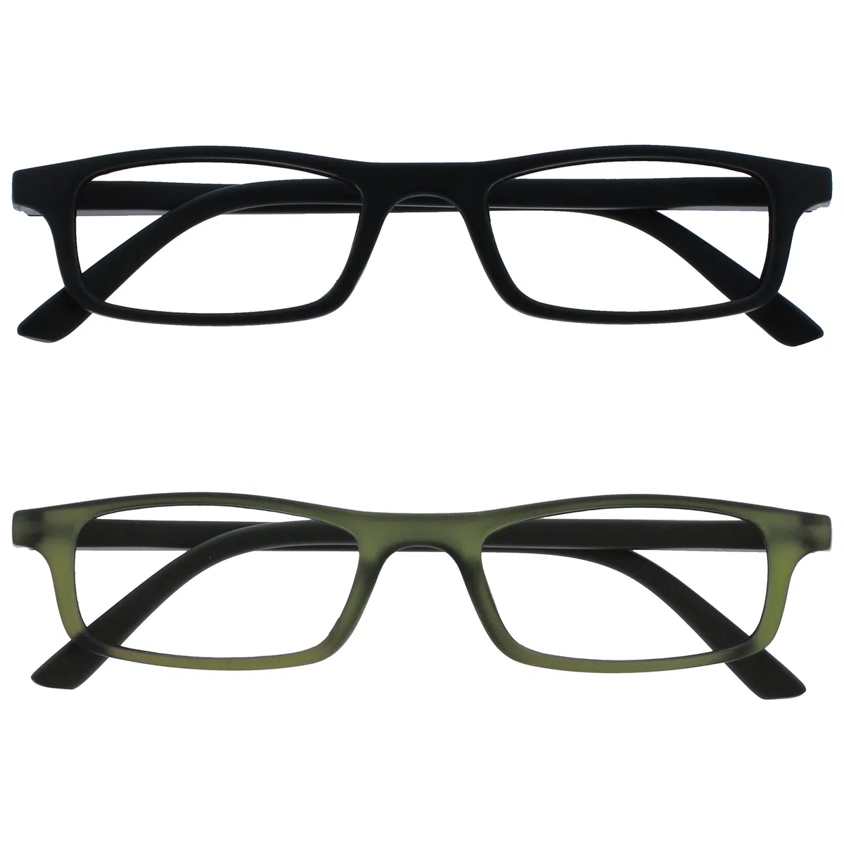 OPULIZE Ted RR17 Lot de 2 lunettes de lecture à monture étroite et légère pour homme et femme avec charnières à ressort résistantes aux rayures