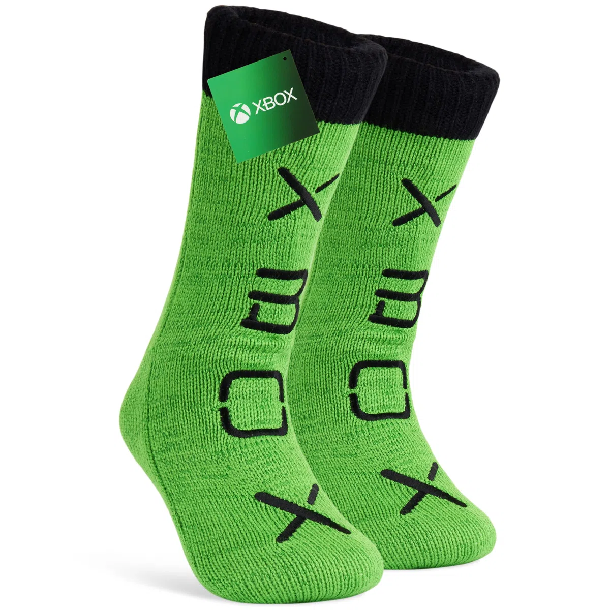 Xbox Chaussettes Chaussons Garçon Ado, Chaussettes Douces, Semelles Antidérapantes Intérieur Polaire Cadeau pour Gamer