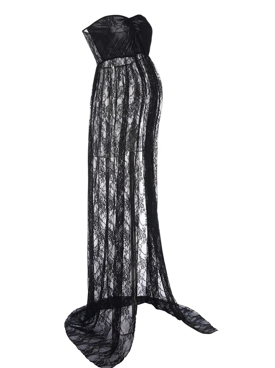 Femme Robe Grossesse de Photographie en Maternité Longue Accessoires de Photo Robe Soirée Elégante Sexy Vetements Maternité Plage Mariage Soireé Cérémonie