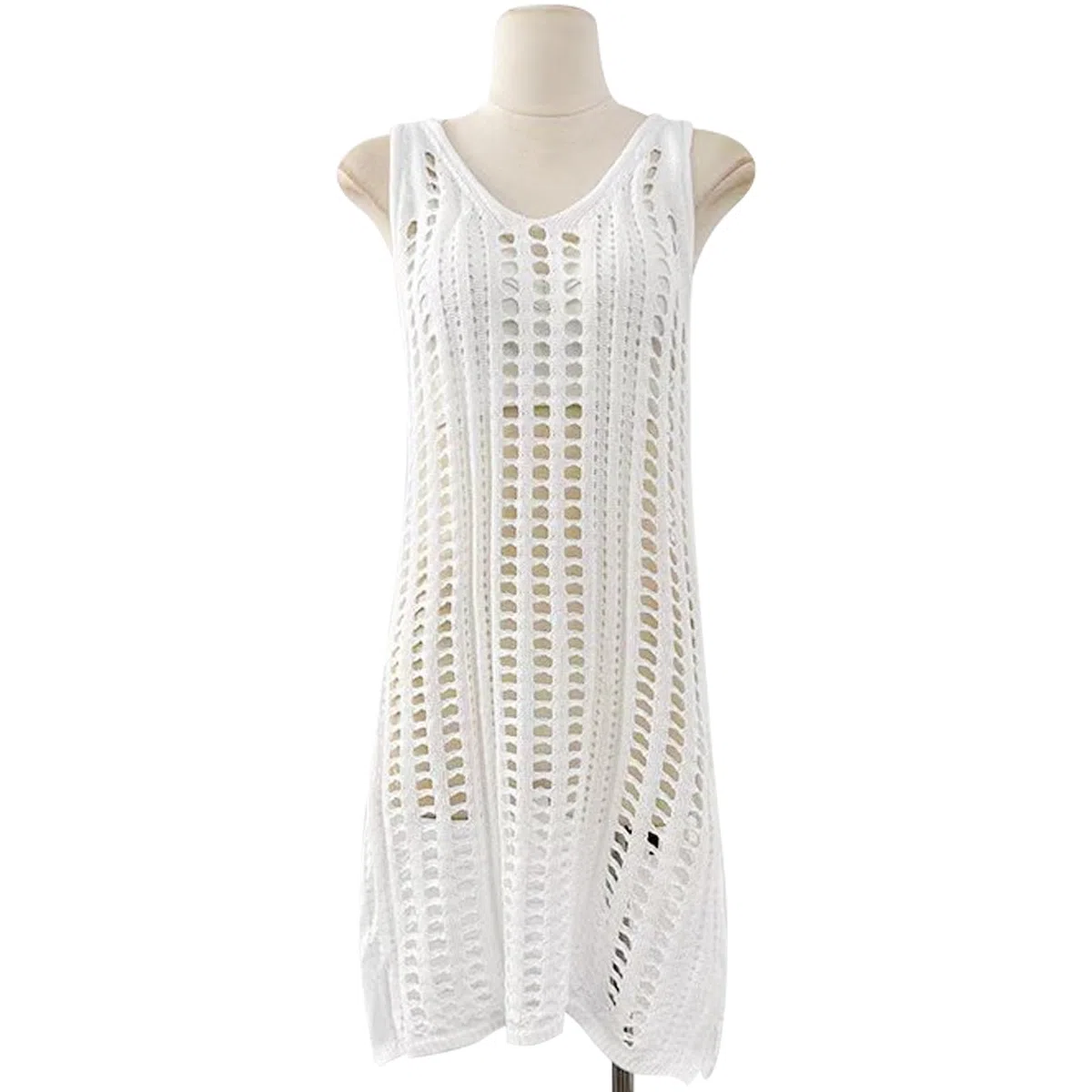 TYXHXTF Robe de Plage Femme Ete Crochet, Cache Maillot de Bain Femme Robe de Plage Crochet Sarongs Été Plage Couvrir Sexy, Bikini Cover Up Robe Évider Couvrir Beach Bohême Beachwear