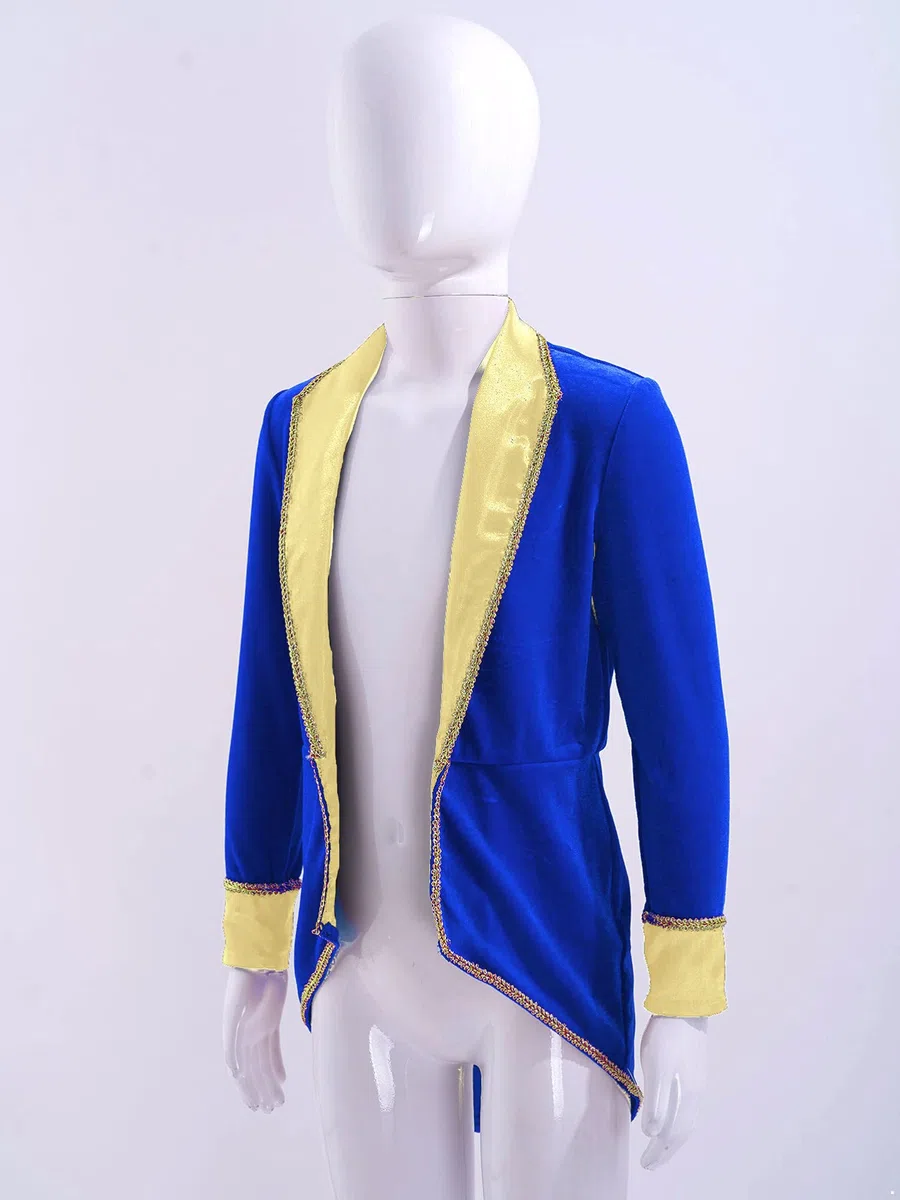 CHICTRY Enfant Garçon Smoking Déguisement Gentilhomme Manteau Veste Manches Longues Blouse Chic Elégant Costume de Soirée Cosplay Monsieur Loyal Cirque 4-16 Ans