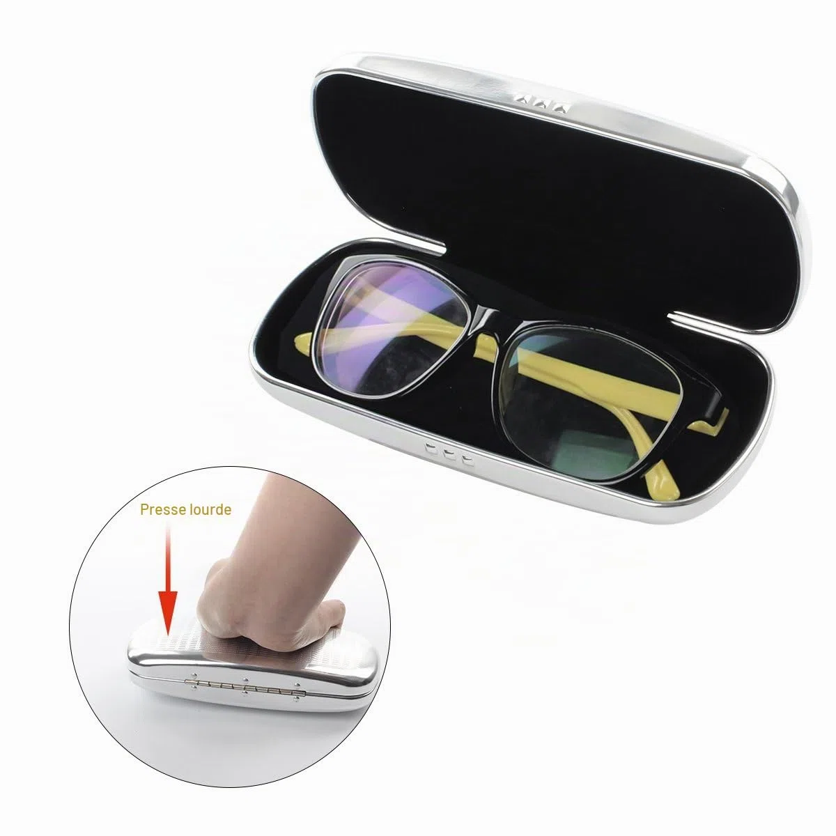 Glasees Étui de protection rigide en aluminium pour lunettes de soleil