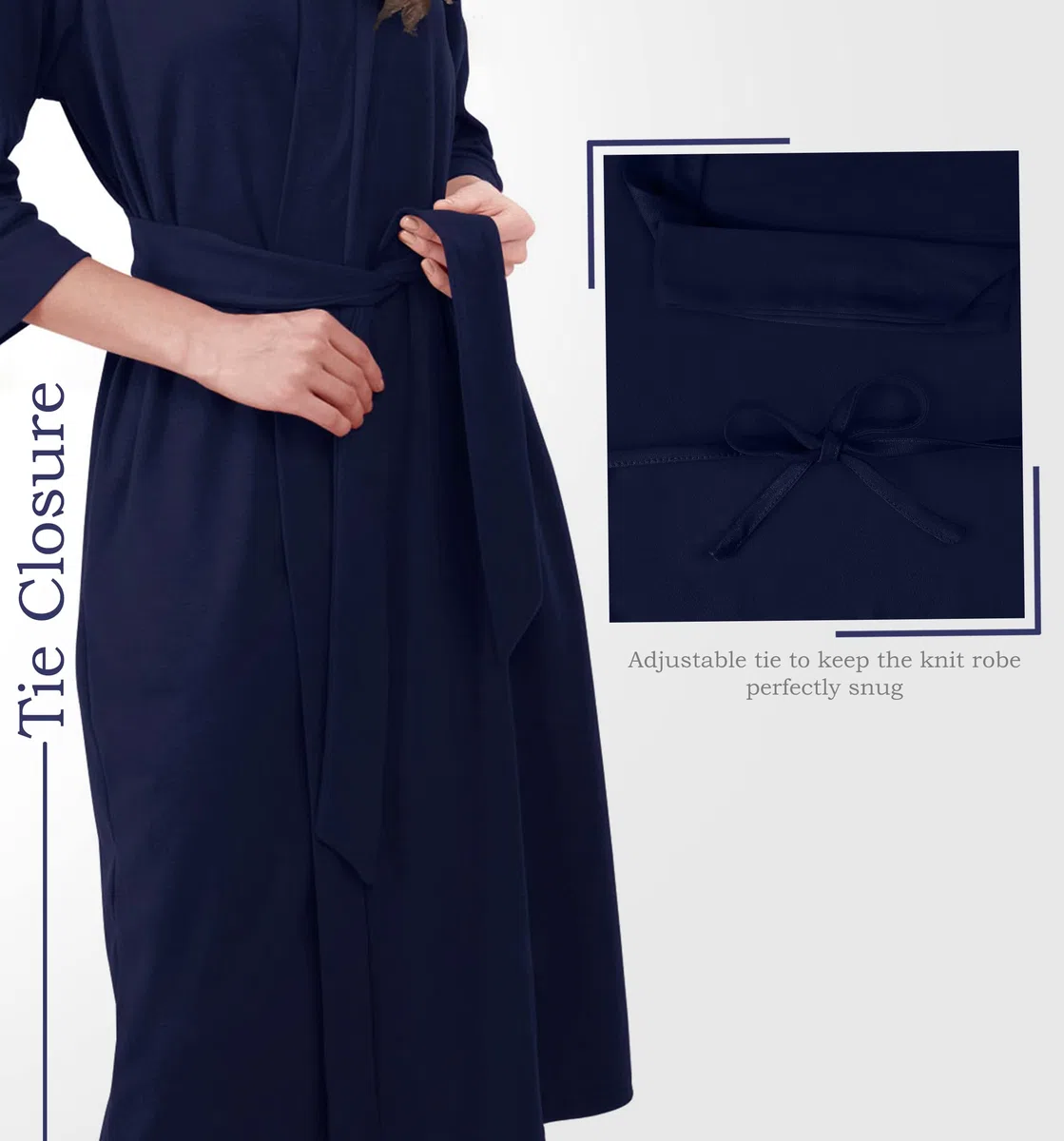NY Threads Peignoir Léger et Luxueux en Tricot pour Femmes, en Poly Coton Doux