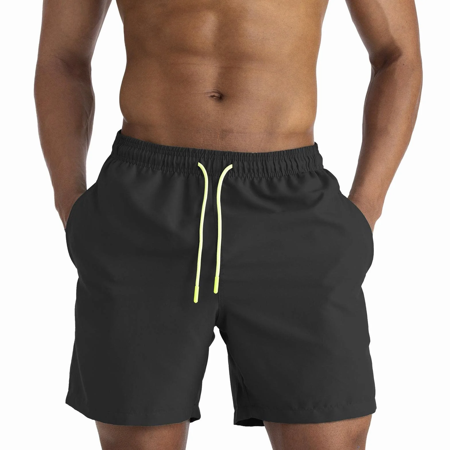EDOTON Short de Bain Homme, Maillots de Bain Homme Léger à Séchage Rapide Short de Bain Imperméable pour Homme avec Ceinture Réglable et Poches/Natation/Surf/Loisirs