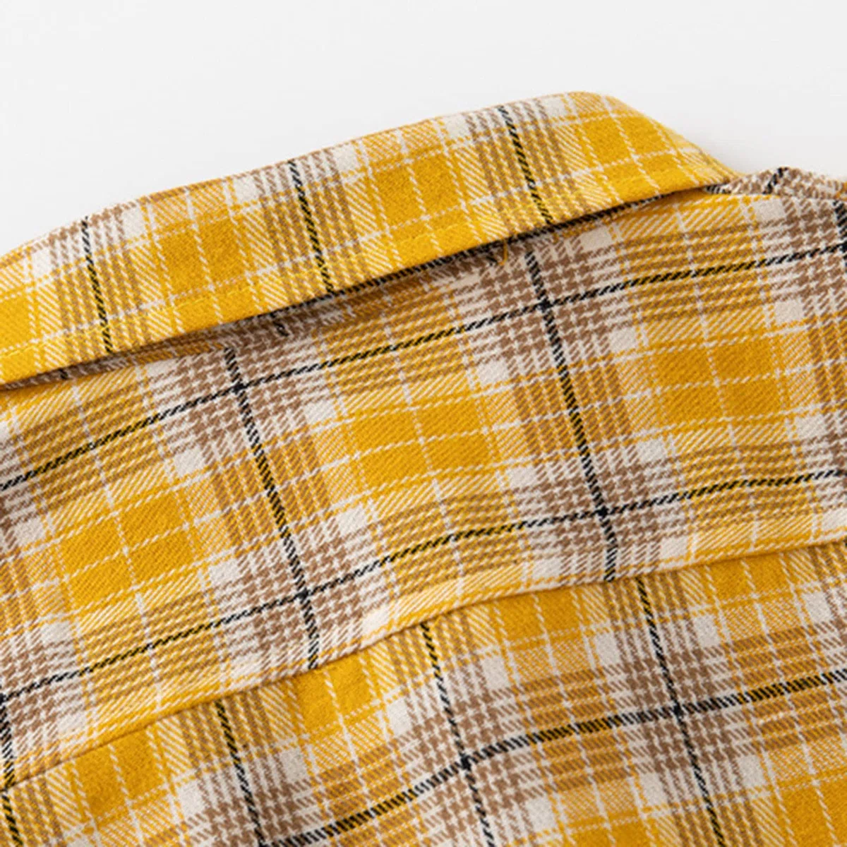 Enfant Garçon Manches Longues Hiver Shirt Tops Manteau Outwear pour Bébé Vêtements à Carreaux Jaune Bleu