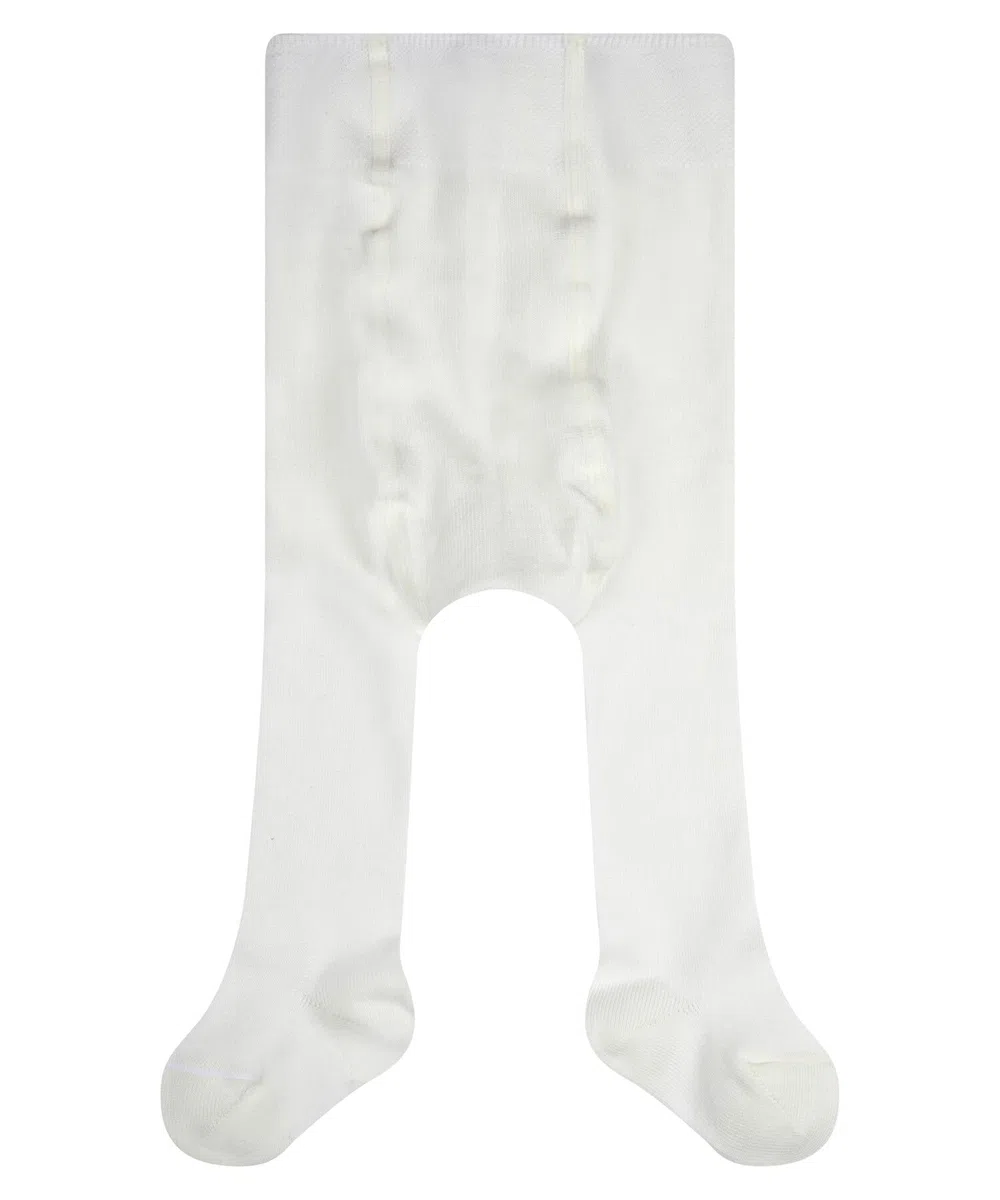 FALKE Family B Ti coton durable unis 1 paire, Collants Mixte bébé, Blanc Off-White 2040, 74-80
