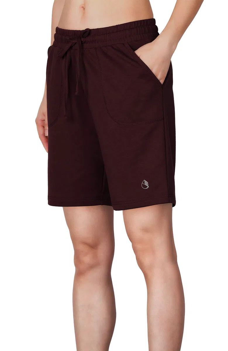 icyzone Femme Bermudas Shorts de Sport Été Pantalon Court avec Poches pour Loisirs Jogging