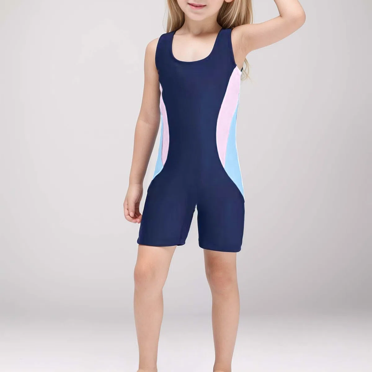 Maillot De Bain 1 Piece Shorty Fille 5-14 Ans Maillot De Bain Enfant Fille Ventre Plat Gainage Monokini Chic Pas Cher étudiant Natation Piscine Sport Plage Surf Plongée