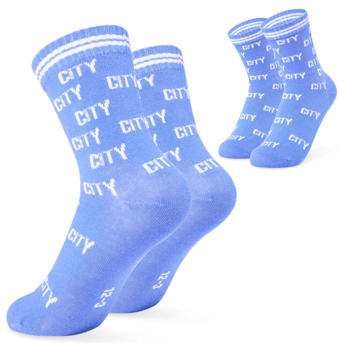 Manchester City FC Chaussettes Garçon - Lot de 5 Paires de Chaussettes Enfant Douces et Respirantes