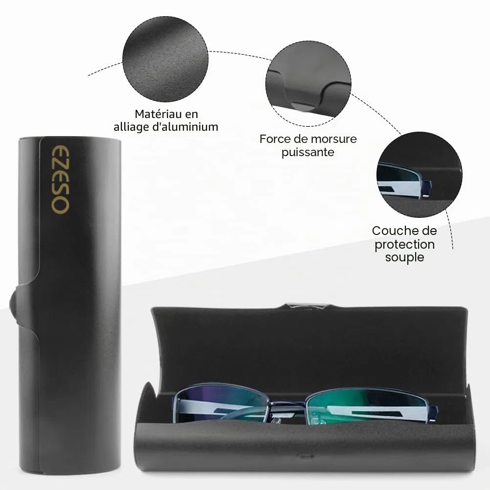Étui à lunettes rigide fin et léger pour homme pour petite monture de lunettes