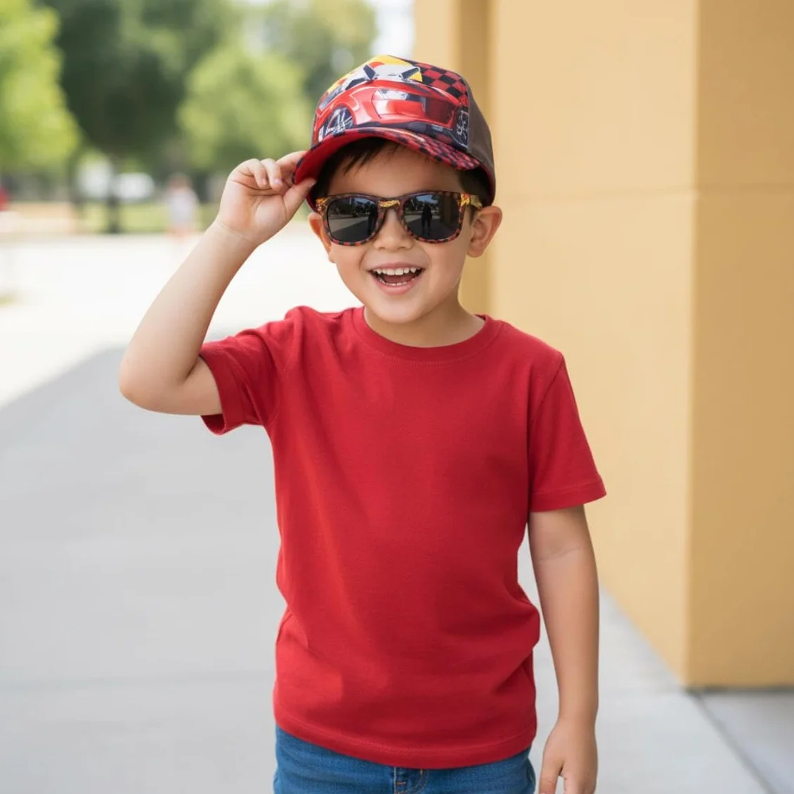Hot Wheels | Bluey | Avengers | Gabby's Dollhouse | Paw Patrol | Ensemble Casquette et Lunettes de Soleil pour Enfants | Set d’Accessoires Casquette et Lunettes avec Protection UV400