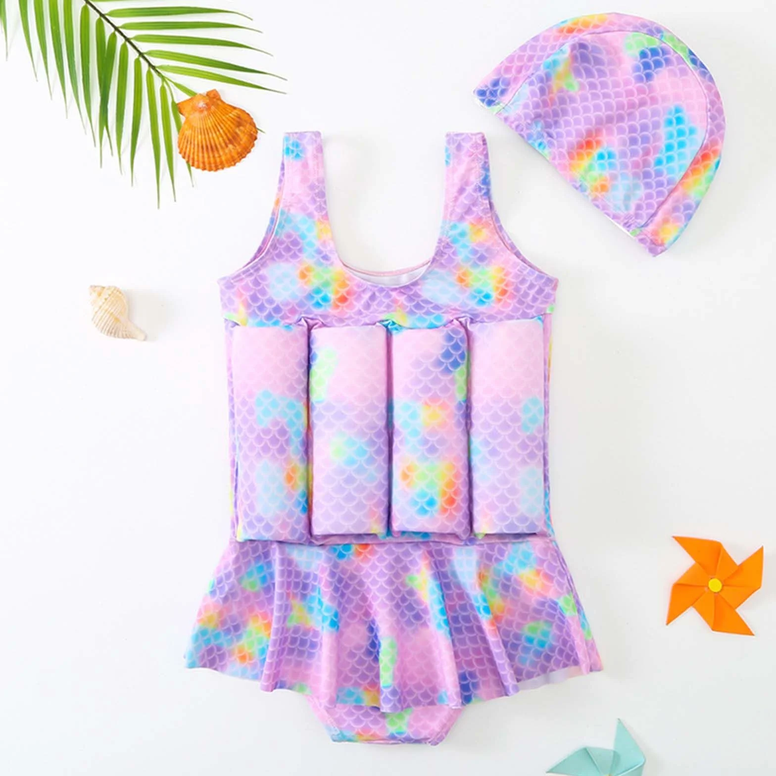 Maillots de Bain Fille, Maillot de Bain Enfant Fille Une pièce Maillot BouéE IntéGré avec Flotteur IntéGré Bouée Bebe 3 Ans Bouee Bebe Enfants Bébé Tout Petit Garçon