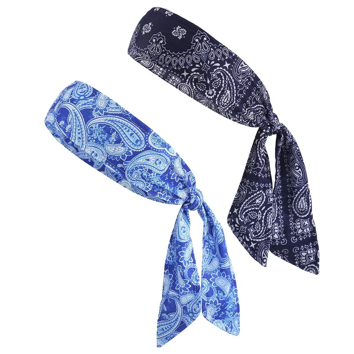 Lot de 2 Bandeau Cheveux Elastique Bandana de Sport Headband Basket-Ball Football Cyclisme Décor pour Poignet