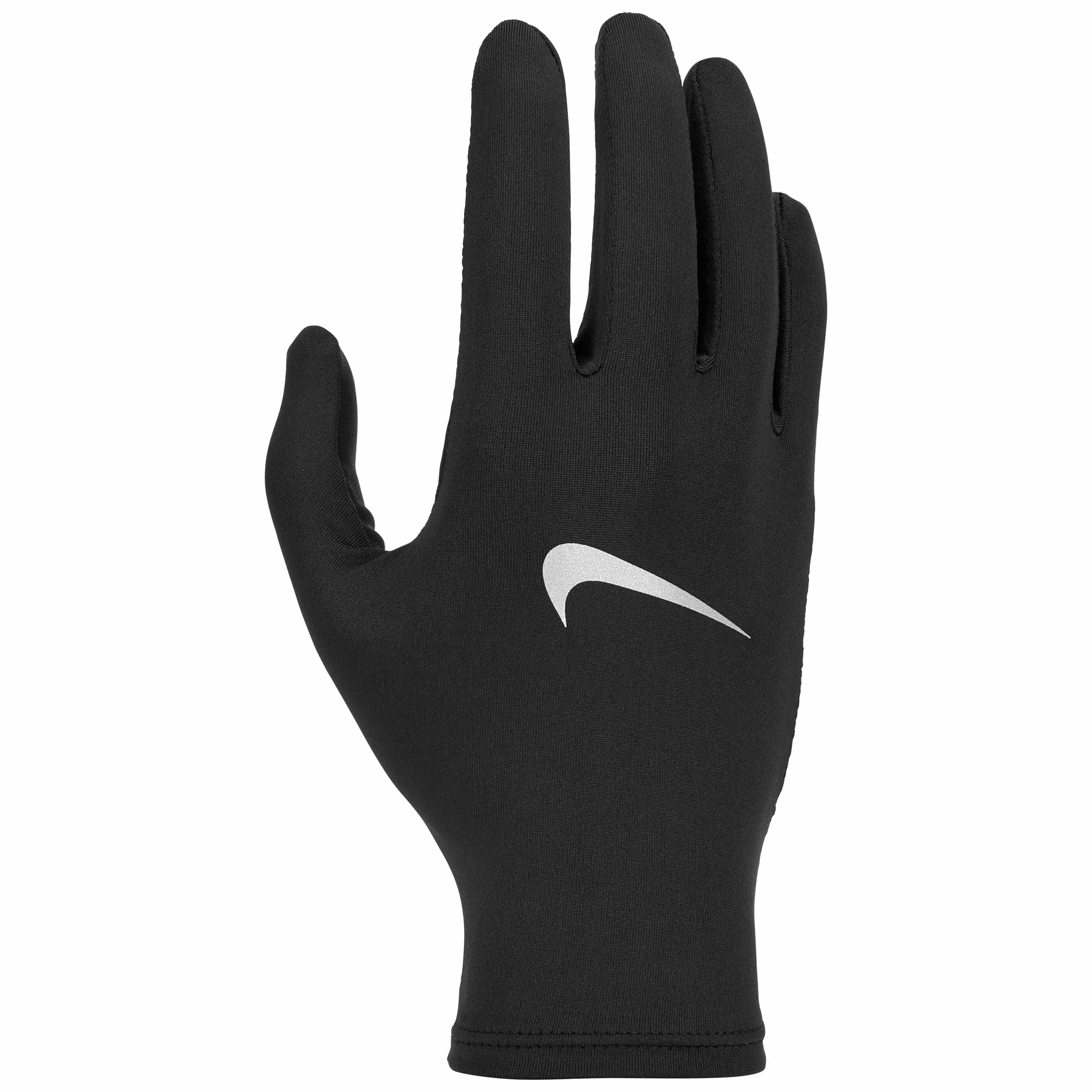 Nike Pacer Liner Gants de Course pour Femme Légèrement Respirants Noir/argenté