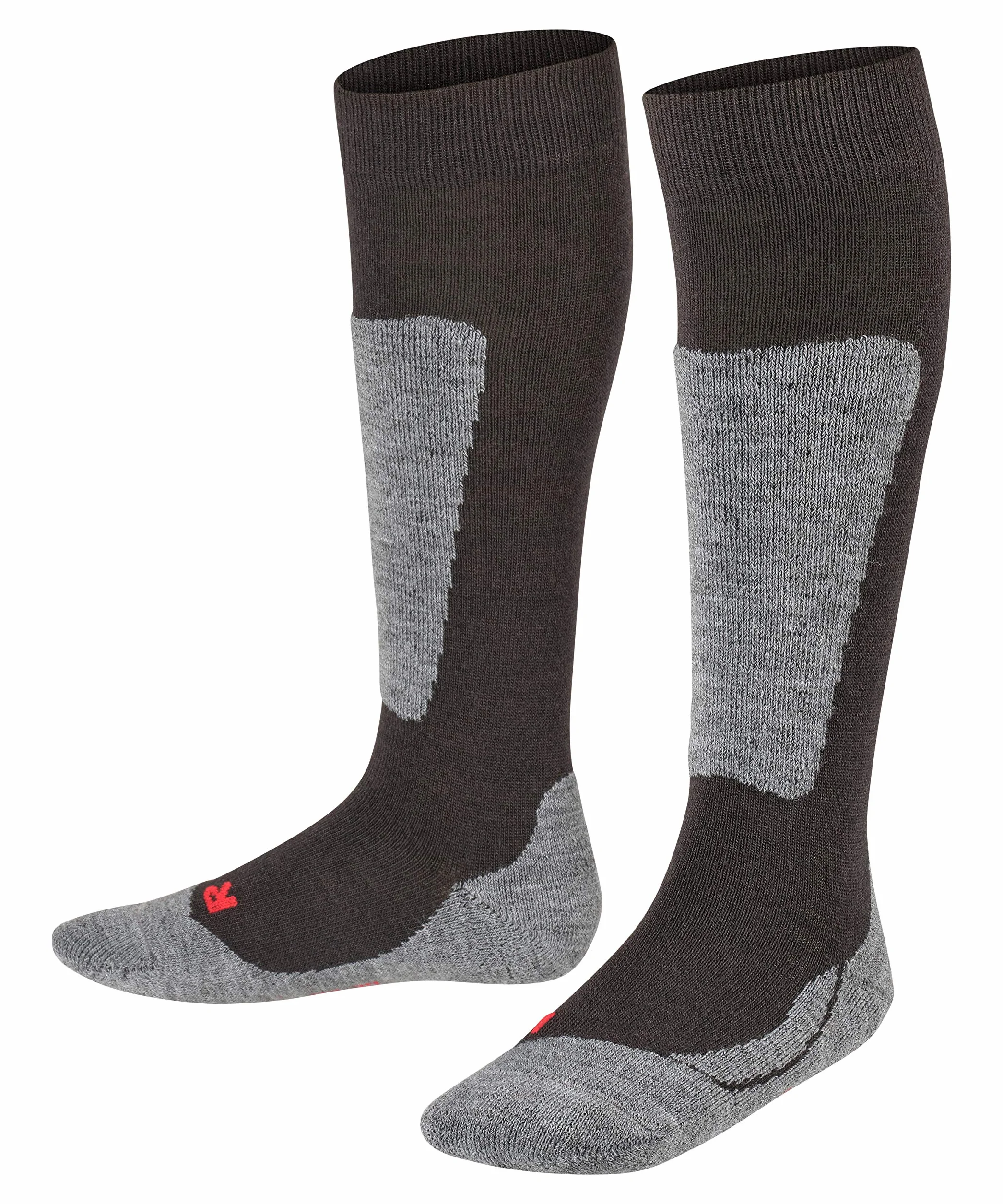 Falke mixte enfant Active Ski chaussettes de ski rembourrage moyen renforts au tibia chaudes respirantes séchage rapide régulation climatique anti-odeur laine fil fonctionnel 1 paire