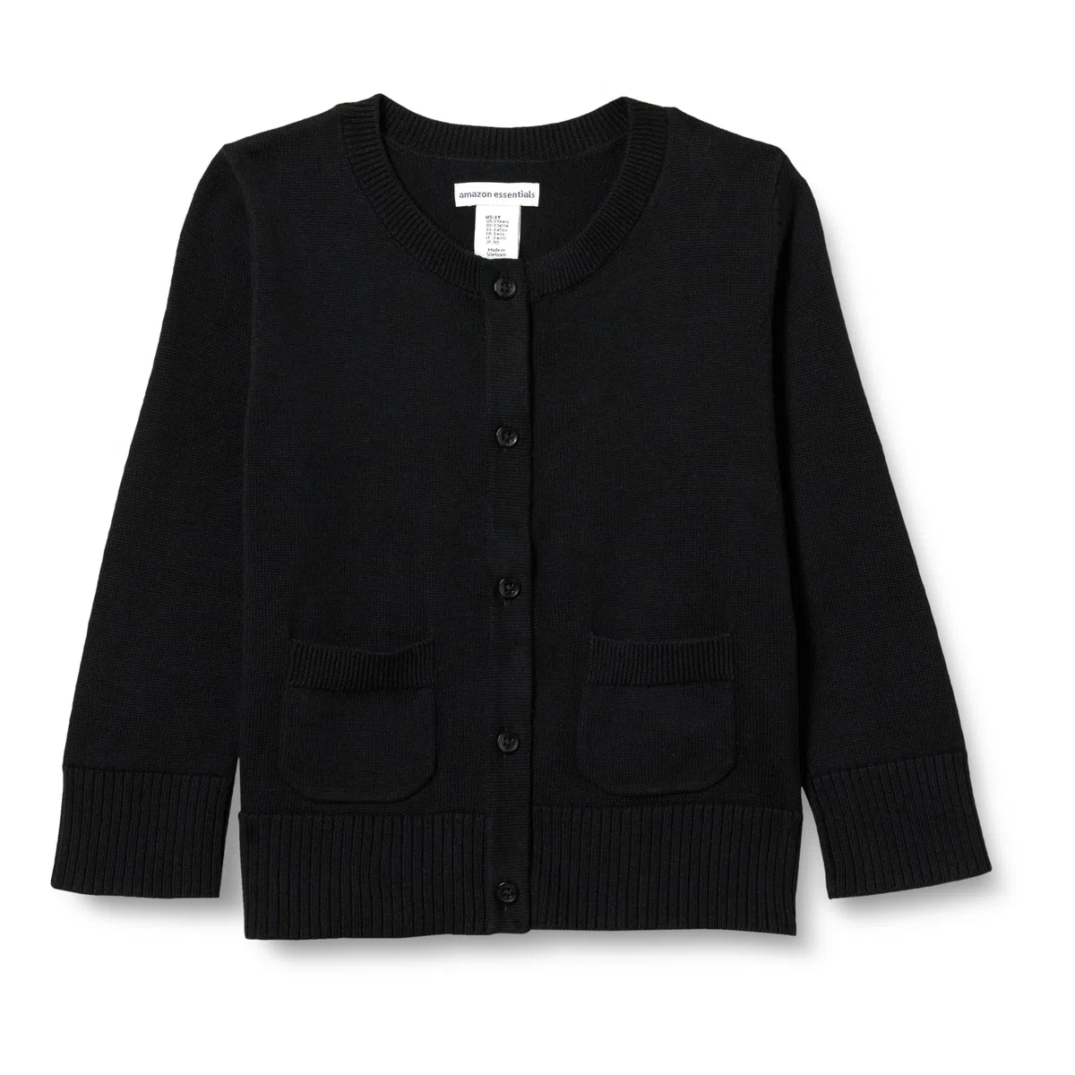 Amazon Essentials Pull Cardigan à Col Rond, Coupe Ajustée Fille