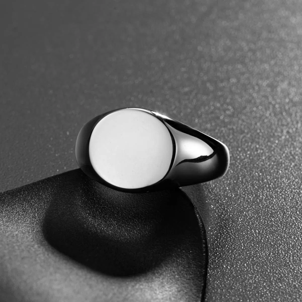 Bague Ronde Homme Femme Acier Inoxydable/Oro Bague Poli Personnalisée Chevalière Taille 49 à 70