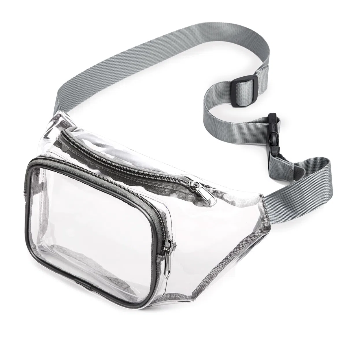 Sac de Taille Transparent,Sac Banane Transparent Approuvé par Le Stade Pochette Étanche Holographique Sac à Dos en Plastique pour Hommes Garçons Course Randonnée Voyage Sports