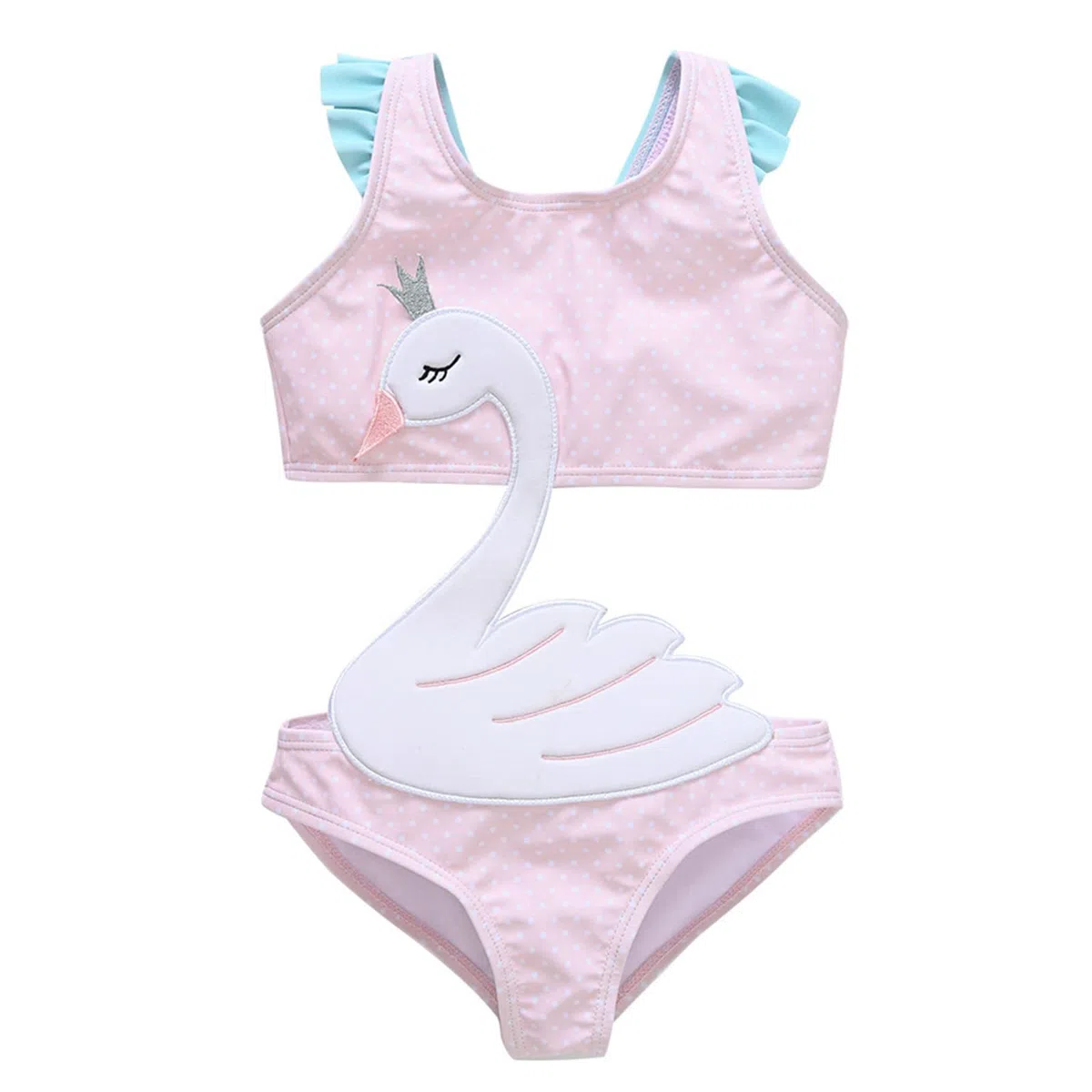 Maillots De Bain Fille Chic, Maillot De Bain 1 PièCe Shorty Piscine Mignon, Girls Swimsuits Maillot Une PièCe à Motifs D’Abeilles, Baleines, Cygnes Et Coccinelles pour Fillette 1-5 Ans