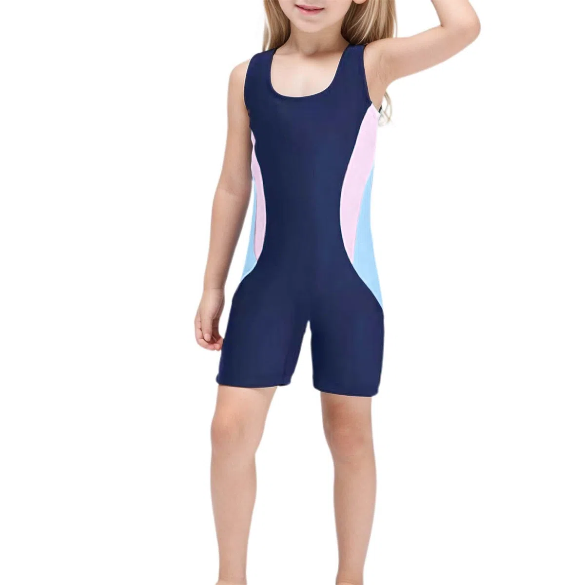 Maillot De Bain 1 Piece Shorty Fille 5-14 Ans Maillot De Bain Enfant Fille Ventre Plat Gainage Monokini Chic Pas Cher étudiant Natation Piscine Sport Plage Surf Plongée