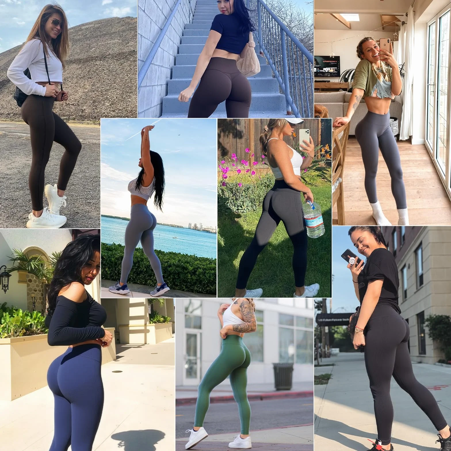 Legging de Sport Femme Push Up Butt Lift Leggings Fitness Taille Haute Pantalons de Yoga et Pilates pour Femme