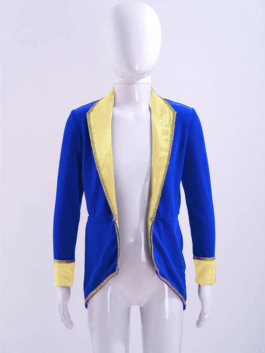 CHICTRY Enfant Garçon Smoking Déguisement Gentilhomme Manteau Veste Manches Longues Blouse Chic Elégant Costume de Soirée Cosplay Monsieur Loyal Cirque 4-16 Ans
