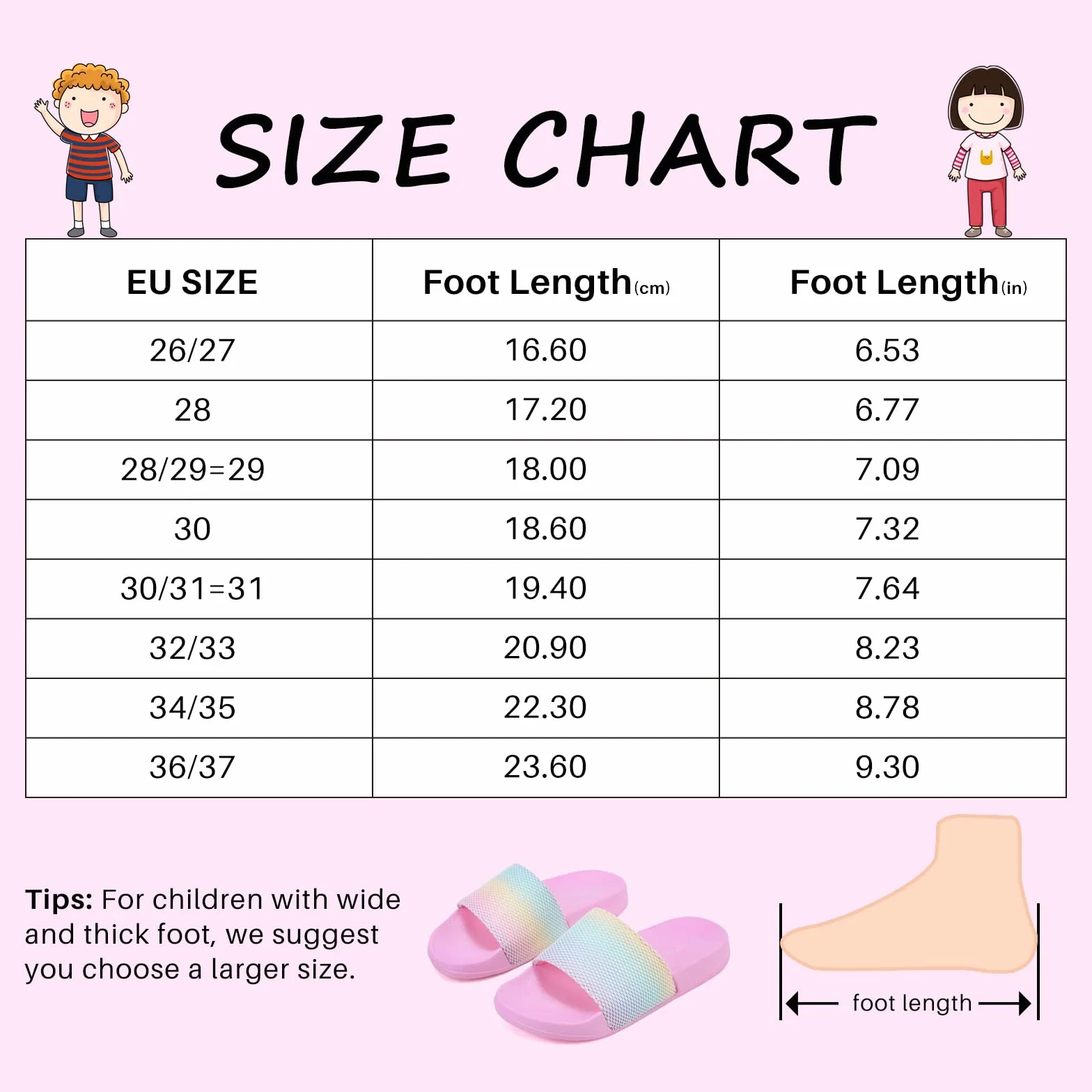 WateLves Claquette Enfant Fille Garçon Chaussons Enfants Tongs Sandales été Plage Piscine Pantoufles Chaussures de Douche AntidéRapantes