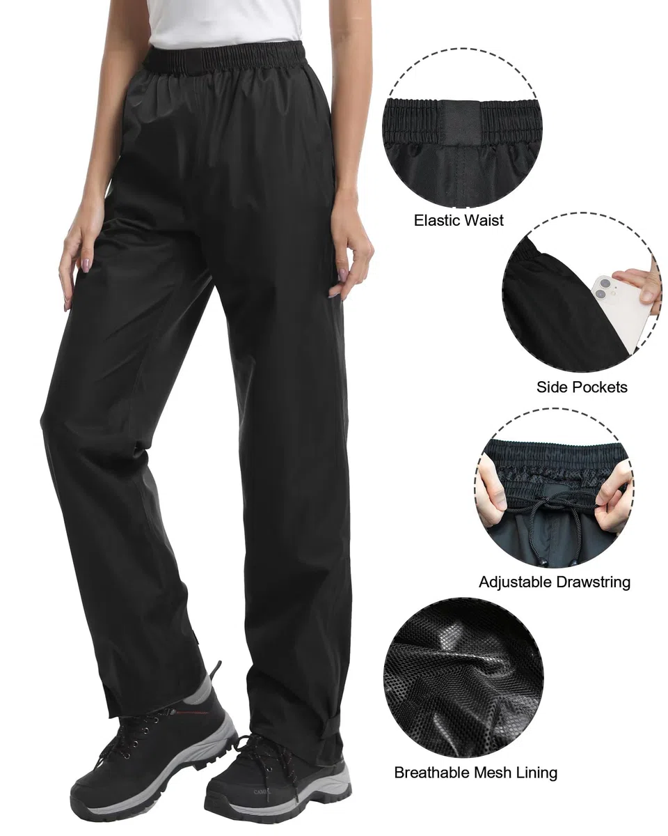 iCreek Rain Pant Pantalons, Noir, L / 31L Femme