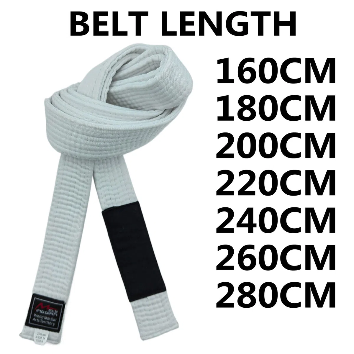 Ceintures de jiu-jitsu brésilien pour jeunes de moins de 16 ans, largeur 4 cm, pour enfants, blanc, gris, jaune, orange, vert