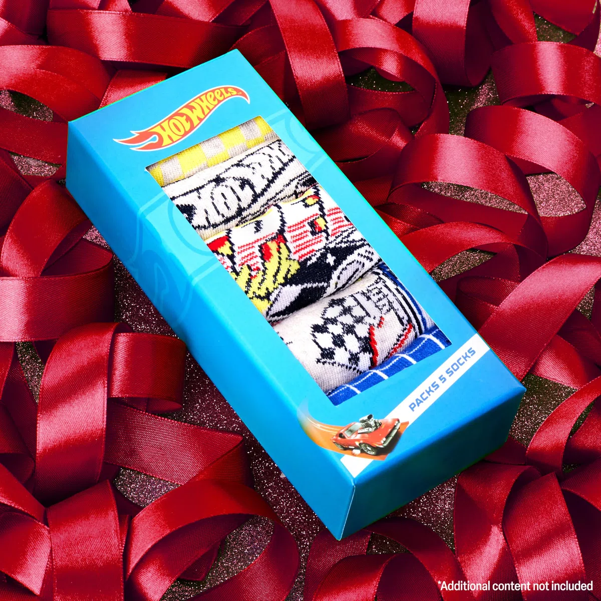 Hot Wheels Chaussettes Mi-Mollet Garçon, Coffret de 5 - Cadeau Enfant