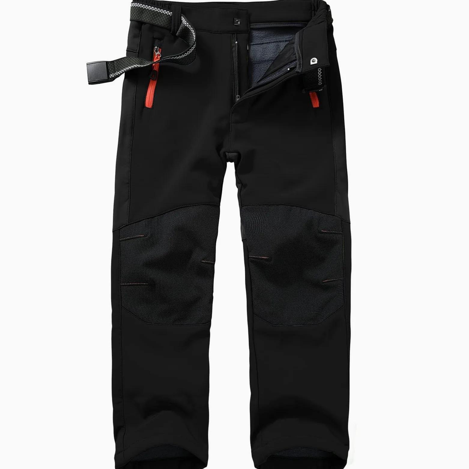 Pantalon de ski softshell pour enfant - Pantalon cargo doublé - Pantalon thermique - Pantalon de neige - Pantalon d'hiver - Pantalon de randonnée