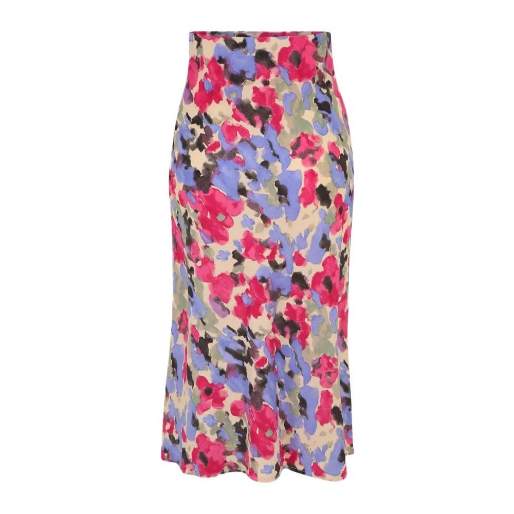 Mamalicious Jupe de Grossesse Rose/Beige Femme Rila