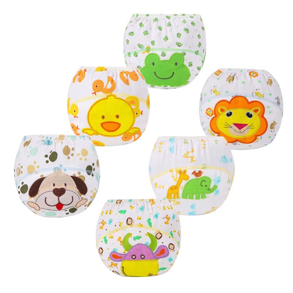 FedMois Culotte Apprentissage Propreté Garcon Fille Culotte d'apprentissage Enfant Lavable, Lot de 6